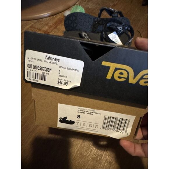 TEVA ORIGINAL UNIVERSAL Women's Sandals Size 8 Argyle Print New Double Diamond - Picture 3 of 3